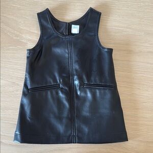 3x35 GAP Black Faux Leather Kids Dress